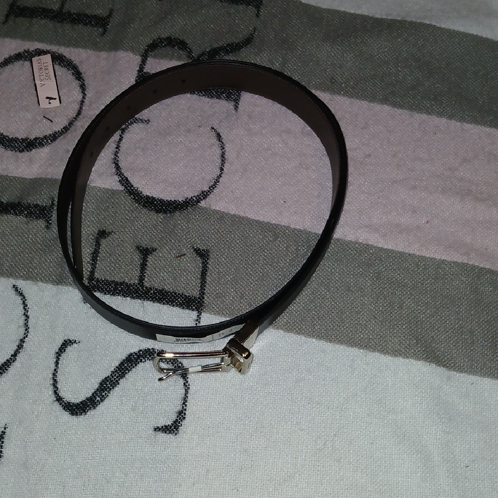 Coach Black Belt with Silver Buckle